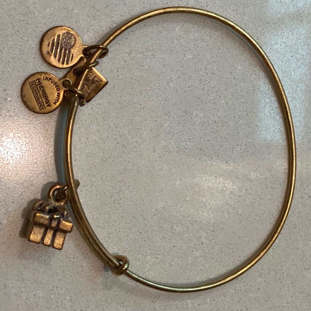Alex and Ani. Gift Box Bracelet in Bronzed Gold
